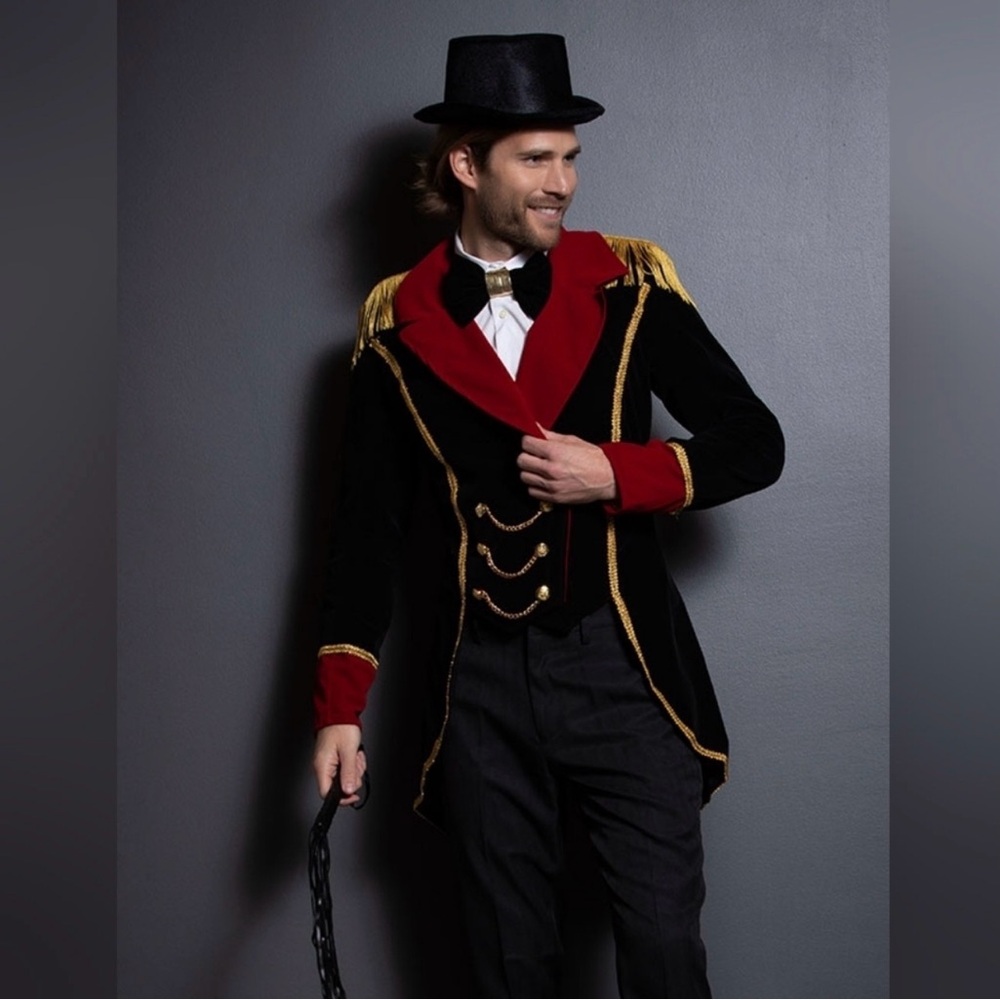 NEW Roma Men's Circus Ringleader 3 PC Velvet Costume Set XL Yandy